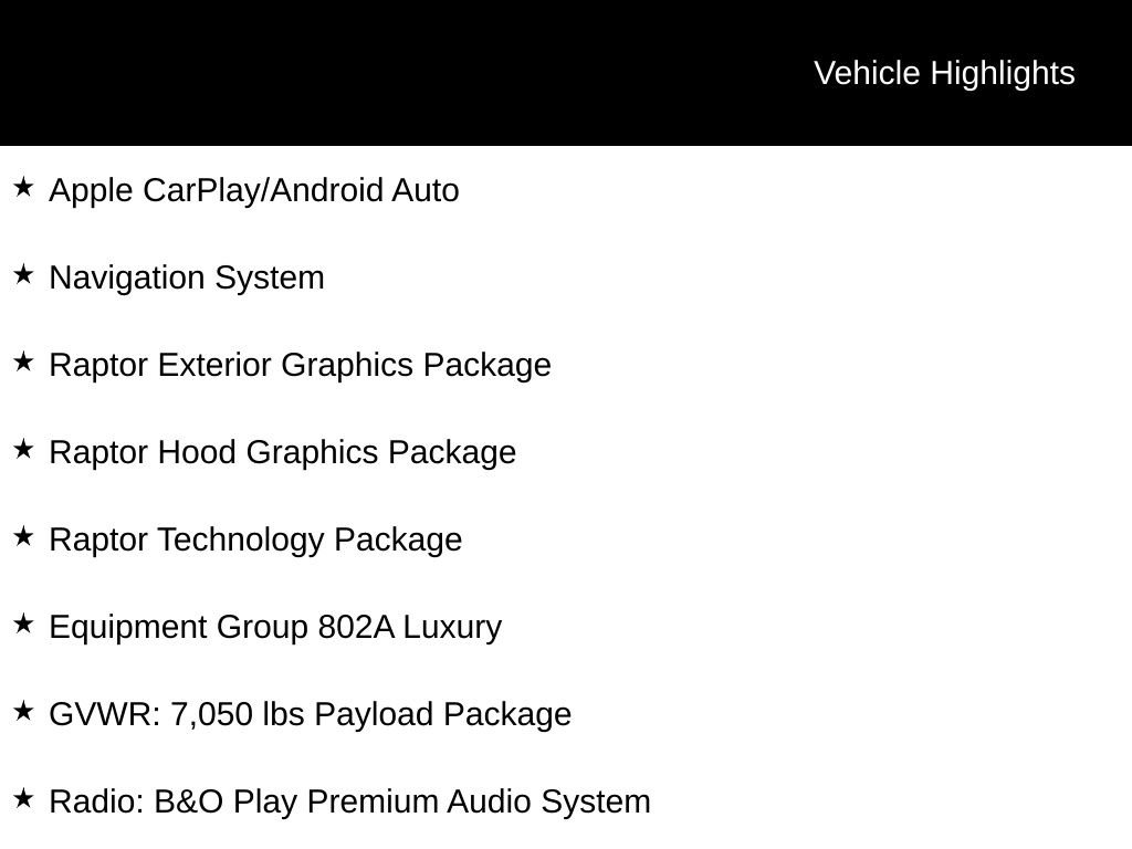 Used 2018 Ford F150 Raptor w/ Equipment Group 802A Luxury AWD/4WD image 7