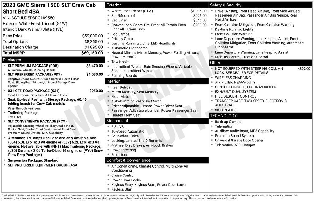 Used 2023 GMC Sierra 1500 SLT w/ SLT Premium Package image 2