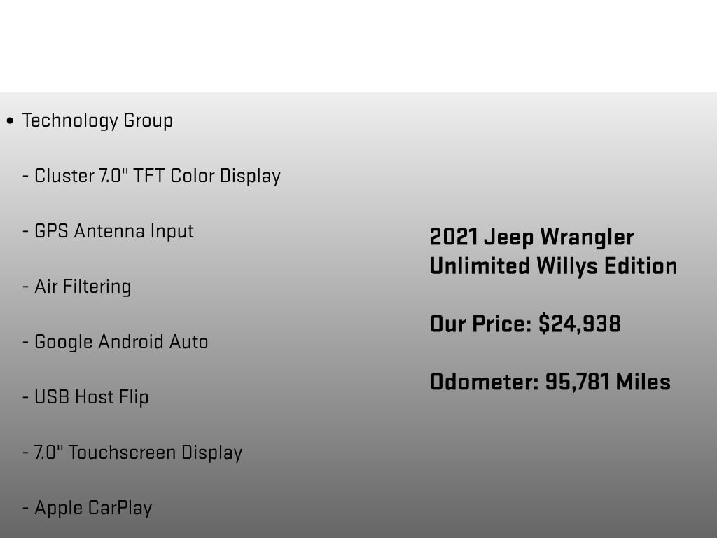 Used 2021 Jeep Wrangler Unlimited Sport AWD/4WD image 24