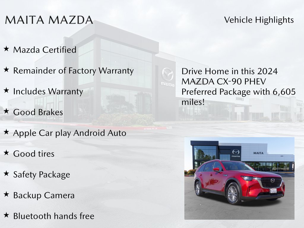 Used 2024 MAZDA CX-90 Plug-In Hybrid w/ Preferred AWD/4WD image 7