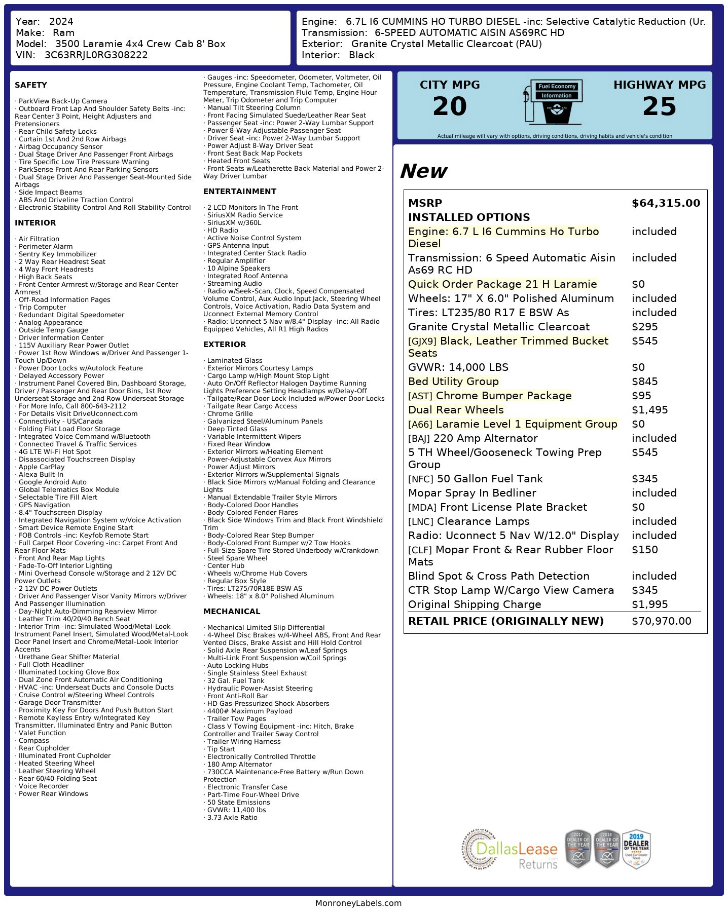 Used 2024 RAM 3500 Laramie w/ Bed Utility Group AWD/4WD image 3