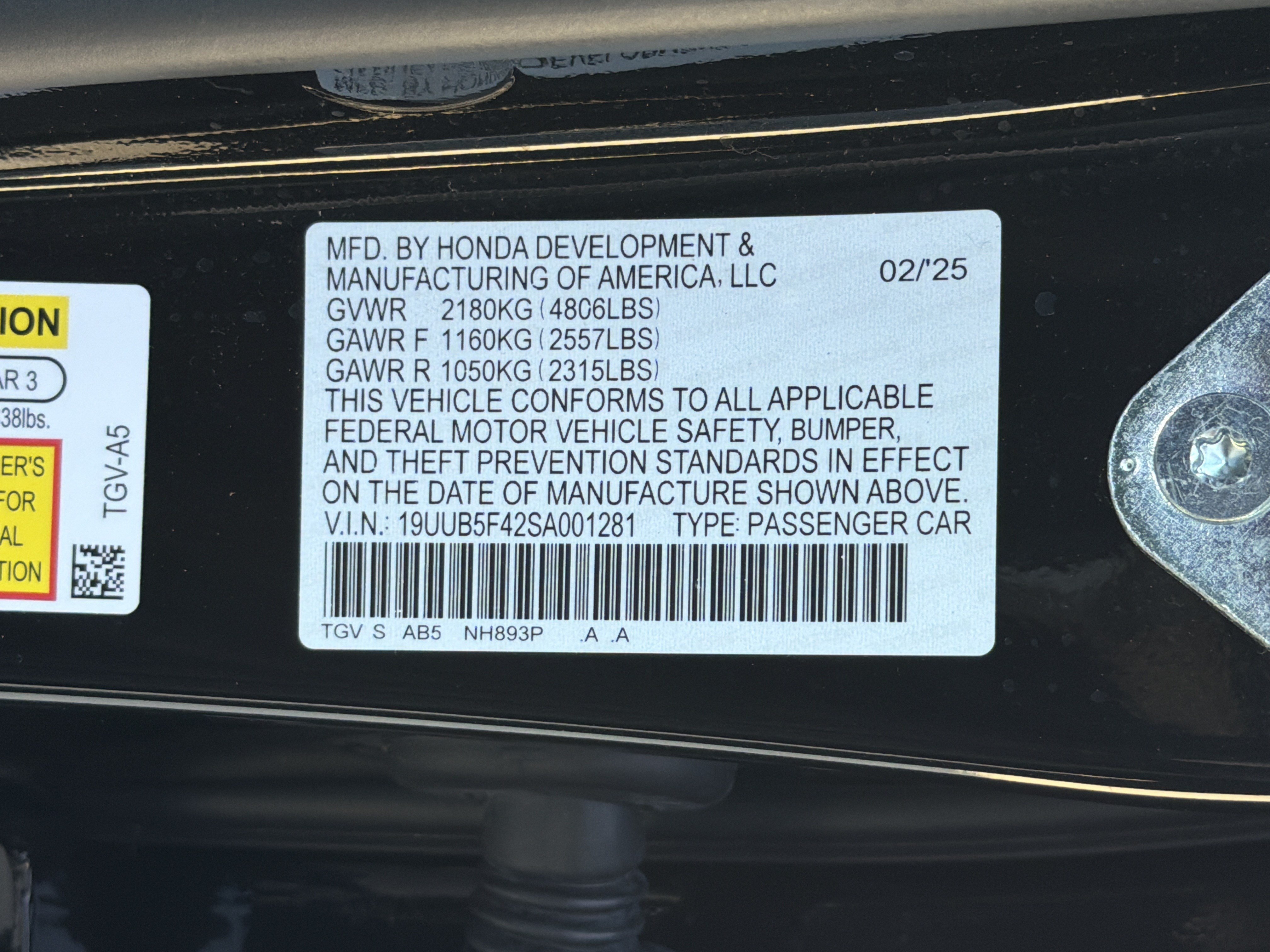Certified 2025 Acura TLX w/ Technology Package FWD image 34