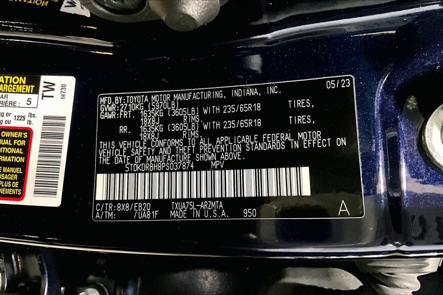 Used 2023 Toyota Highlander XLE AWD/4WD image 37