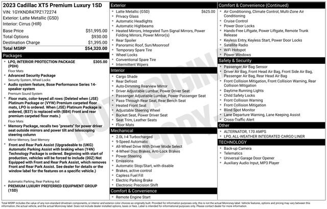 Certified 2023 Cadillac XT5 Premium Luxury image 36