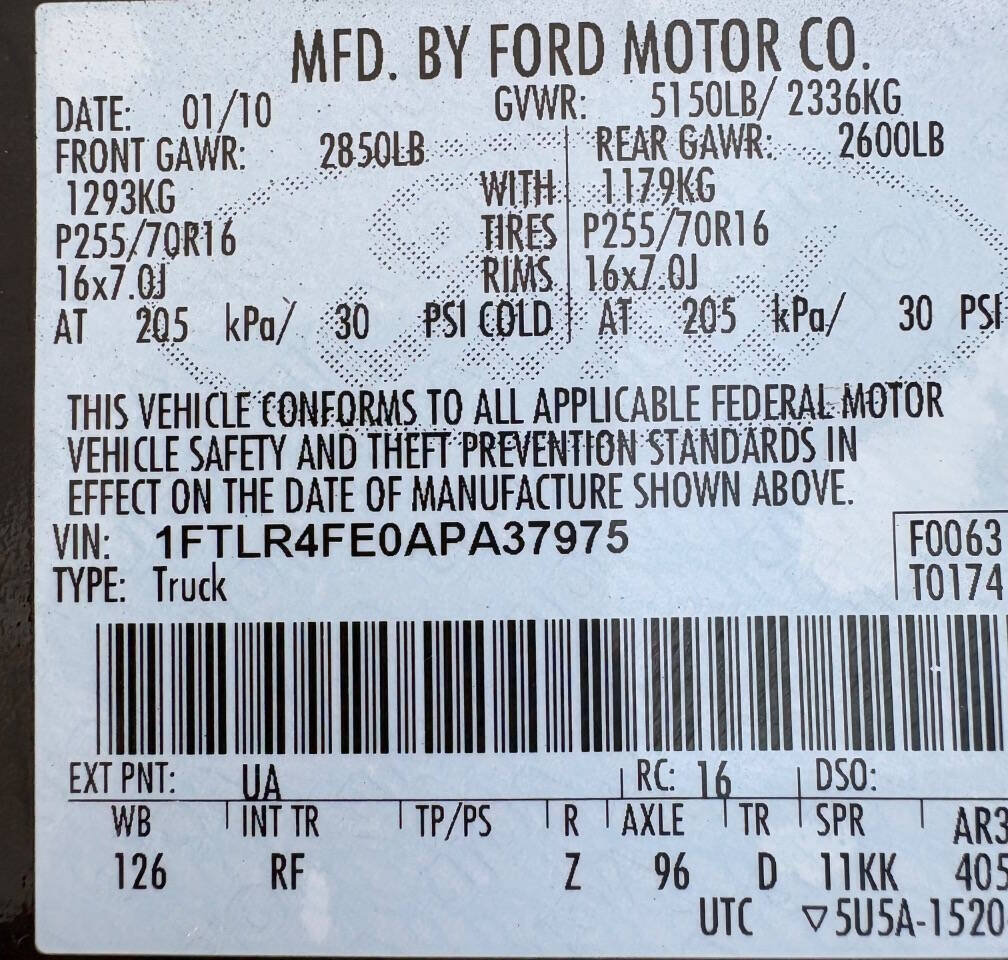 Used 2010 Ford Ranger XLT AWD/4WD image 10