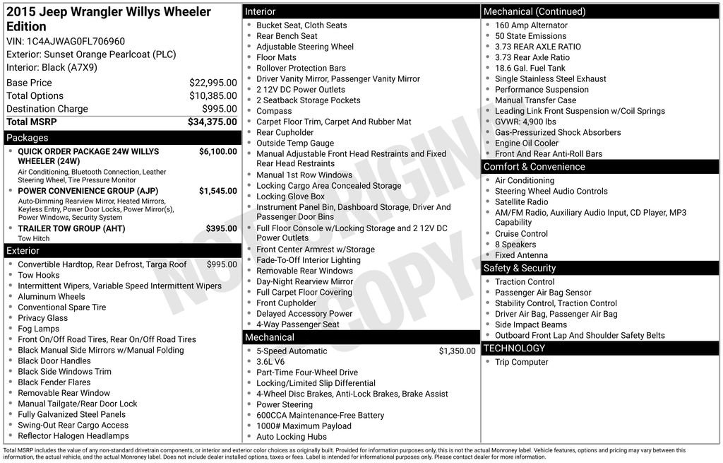 Used 2015 Jeep Wrangler Sport image 4