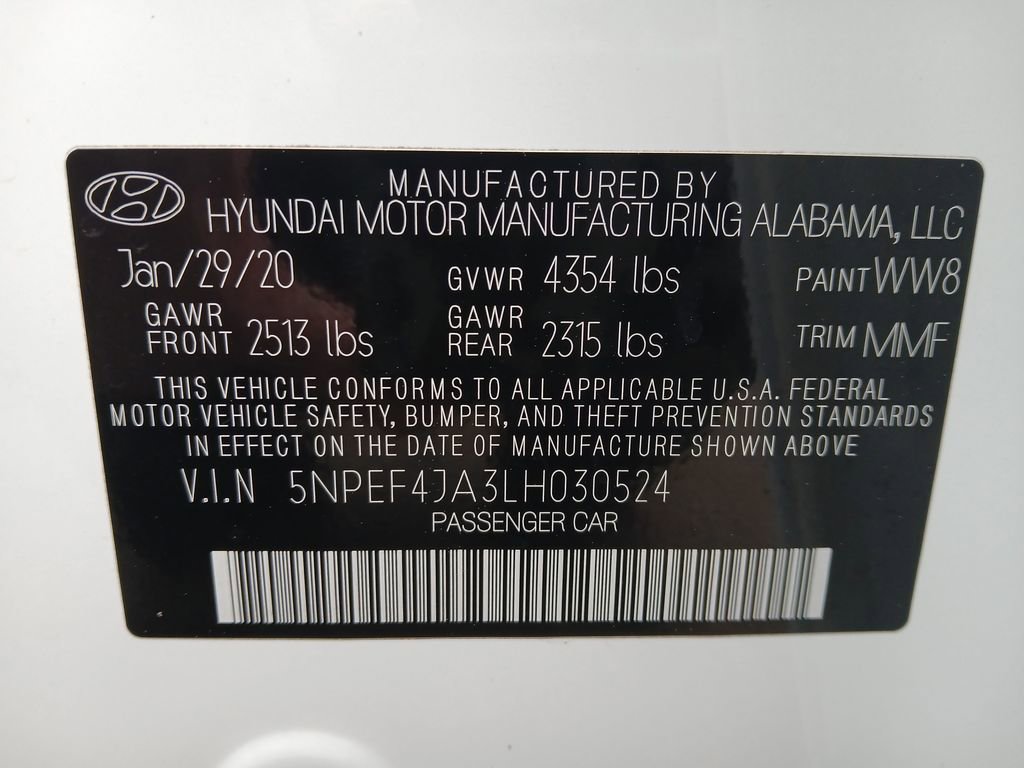 Used 2020 Hyundai Sonata SEL w/ Premium + Sunroof Package image 30