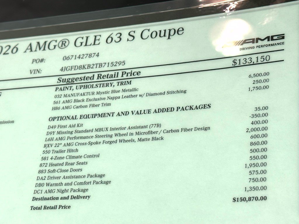 New 2026 Mercedes-Benz GLE 63 AMG S image 14