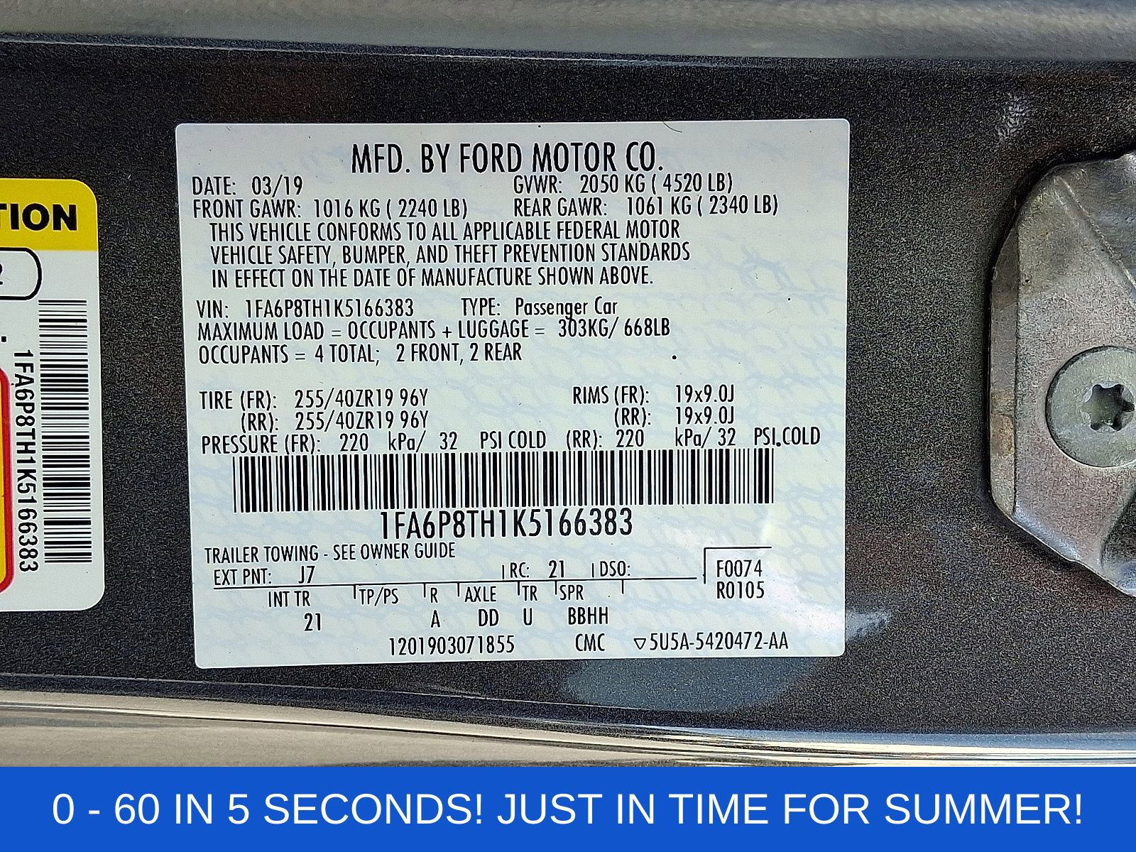 Used 2019 Ford Mustang Coupe w/ Ecoboost Performance Package image 28