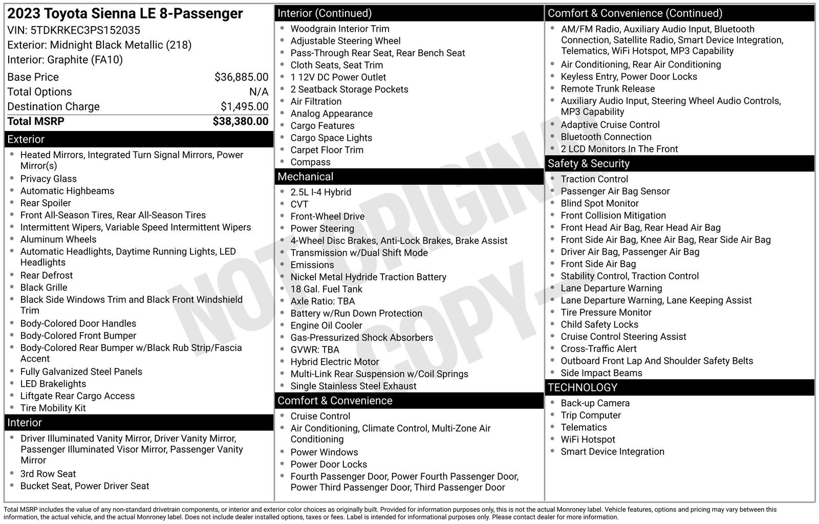 Used 2023 Toyota Sienna LE FWD image 26
