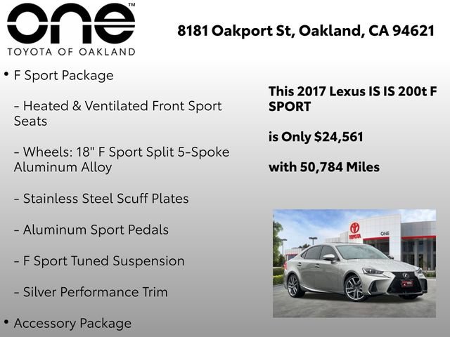 Used 2017 Lexus IS 200t F Sport w/ F Sport Package image 11