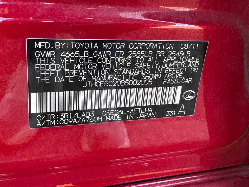 Used 2011 Lexus IS 350 AWD image 25