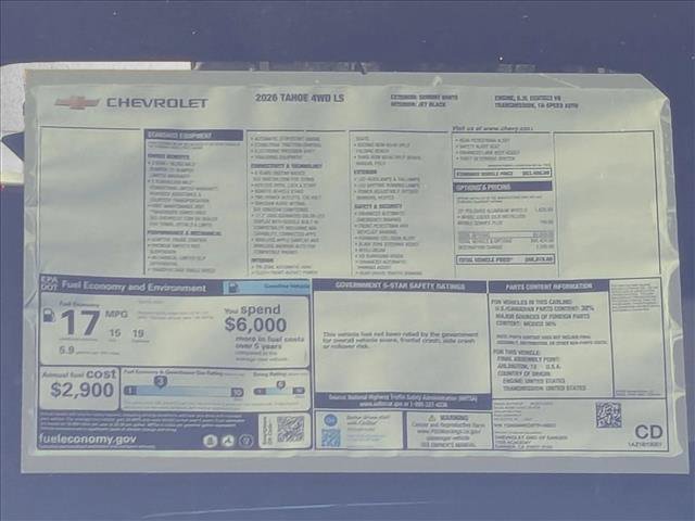 New 2026 Chevrolet Tahoe LS image 18