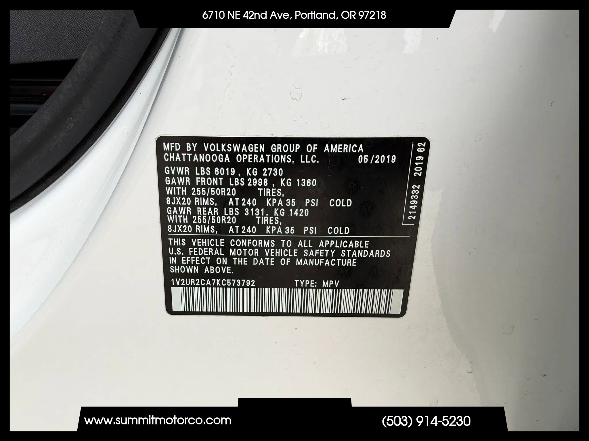 Used 2019 Volkswagen Atlas SE w/ Panoramic Sunroof Package image 39