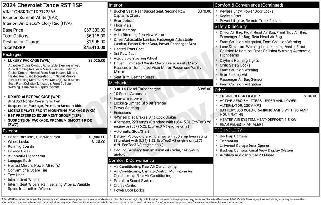 Certified 2024 Chevrolet Tahoe RST w/ Luxury Package image 5