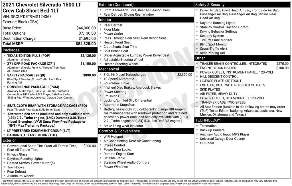 Used 2021 Chevrolet Silverado 1500 LT w/ Texas Edition Plus image 45