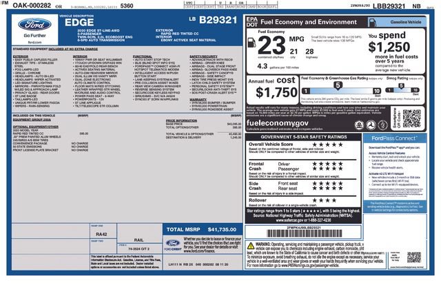 Certified 2020 Ford Edge ST-Line AWD/4WD image 4