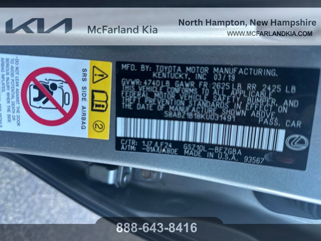 Used 2019 Lexus ES 350 F Sport image 31