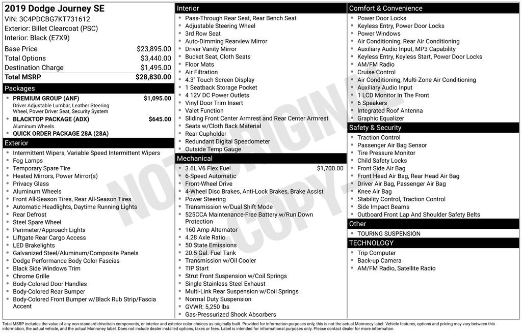 Used 2019 Dodge Journey SE w/ Premium Group image 11