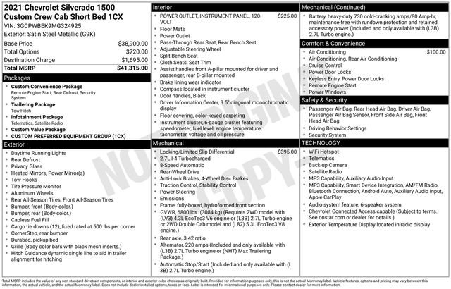 Used 2021 Chevrolet Silverado 1500 Custom RWD image 27