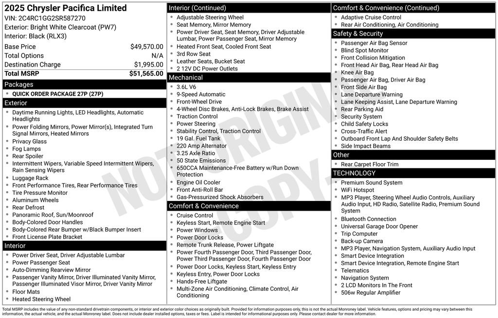 Used 2025 Chrysler Pacifica Limited FWD image 5
