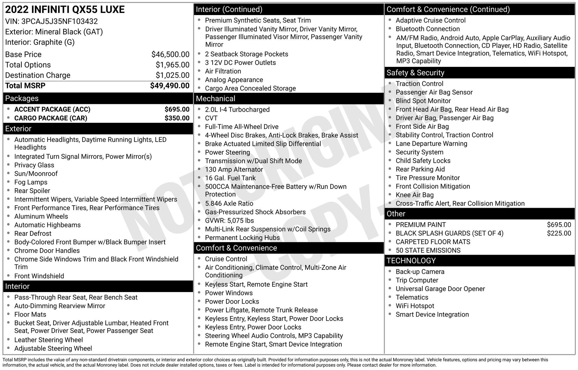 Used 2022 INFINITI QX55 Luxe w/ Accent Package image 33