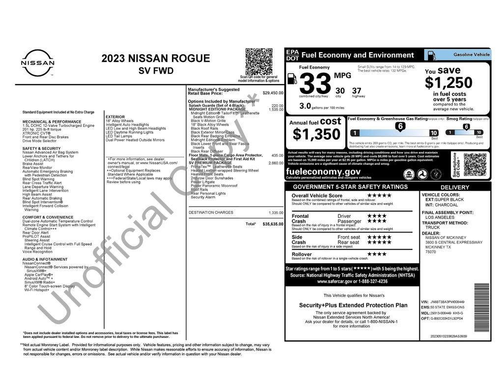 Used 2023 Nissan Rogue SV w/ SV Premium B Package FWD image 14