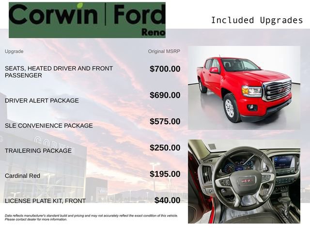 Used 2020 GMC Canyon SLE w/ Driver Alert Package AWD/4WD image 3