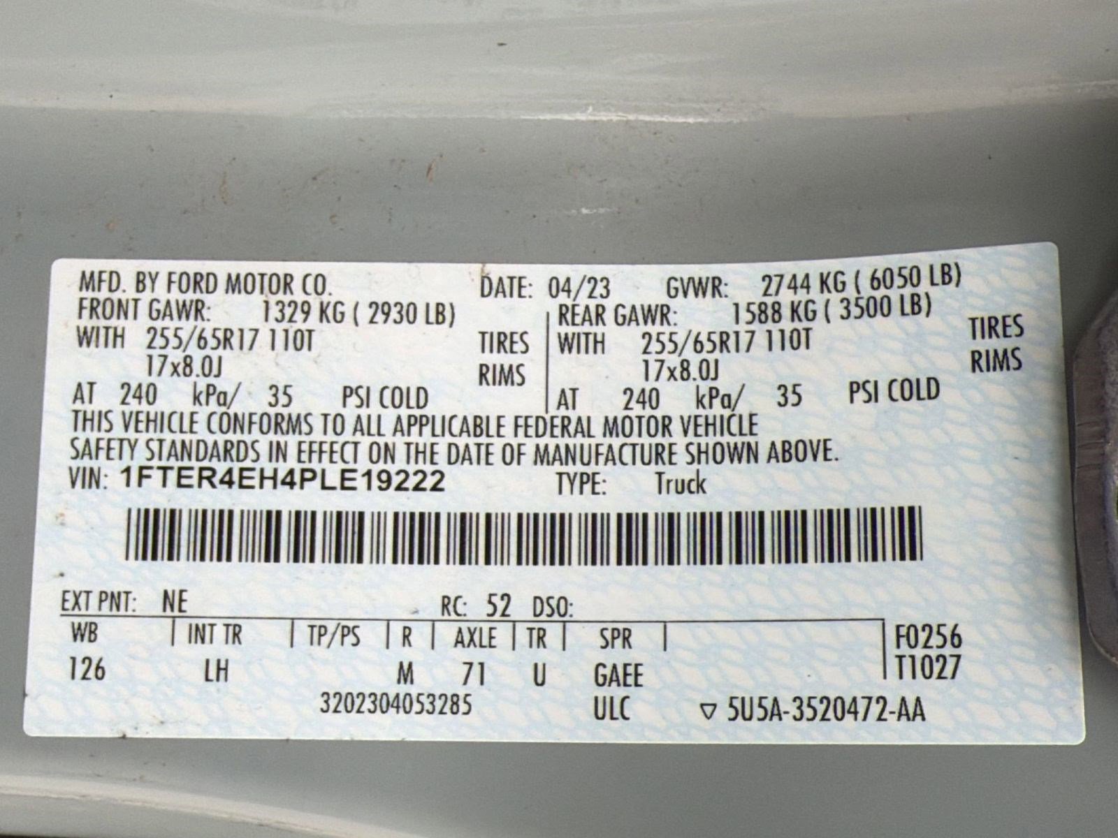 Used 2023 Ford Ranger XL w/ Equipment Group 101A High RWD image 20