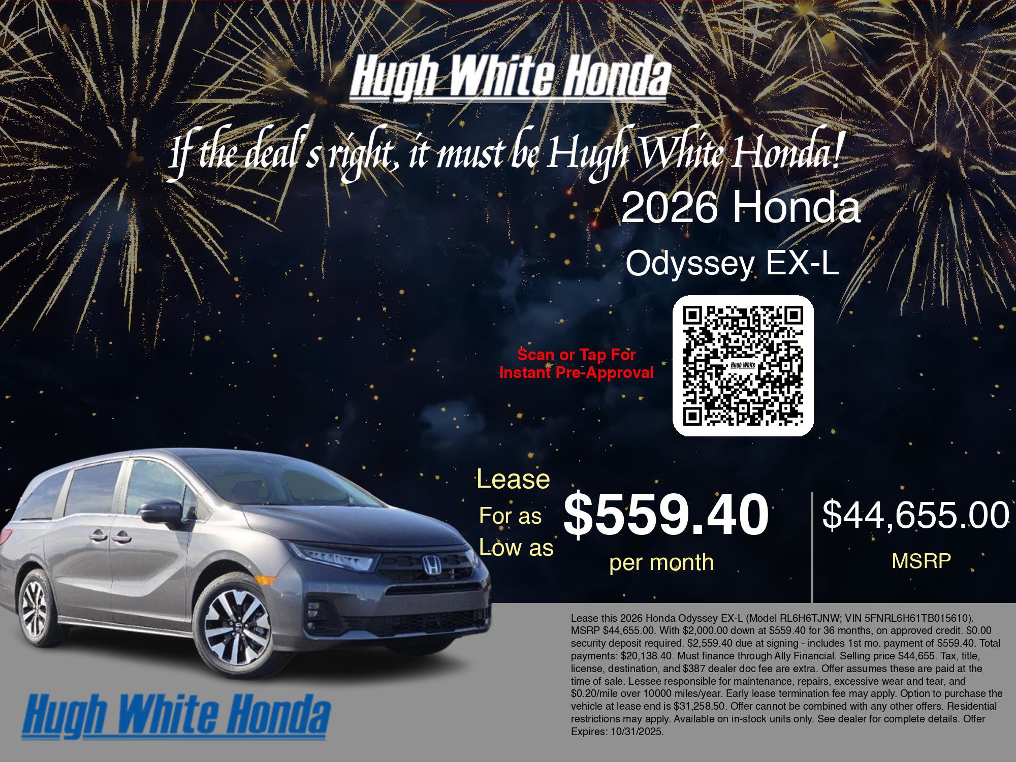 New 2026 Honda Odyssey EX-L image 3