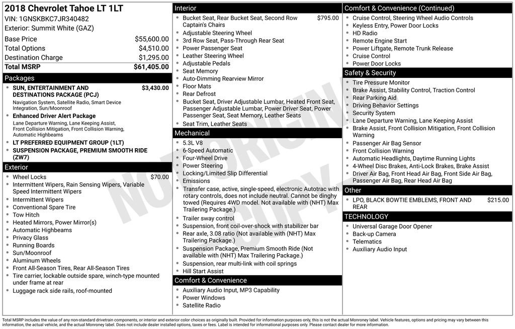 Used 2018 Chevrolet Tahoe LT image 16