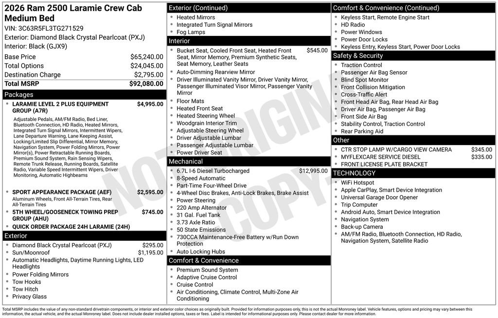 New 2026 RAM 2500 Laramie AWD/4WD image 3