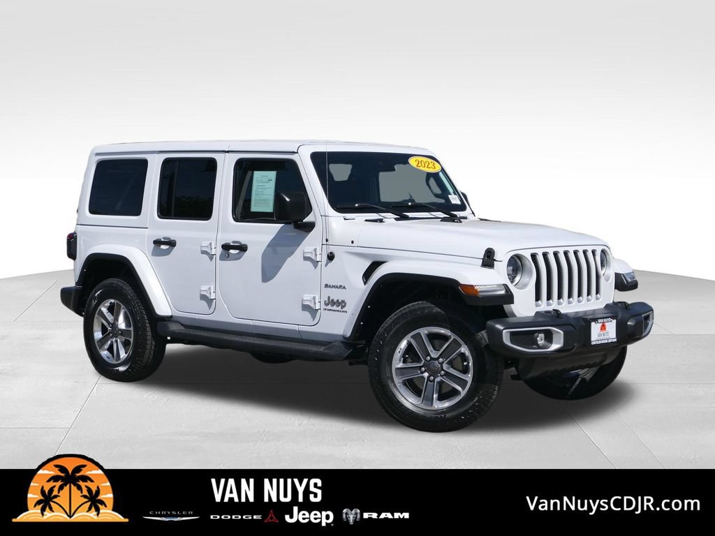Used 2023 Jeep Wrangler Unlimited Sahara w/ LED Lighting Group AWD/4WD image 1