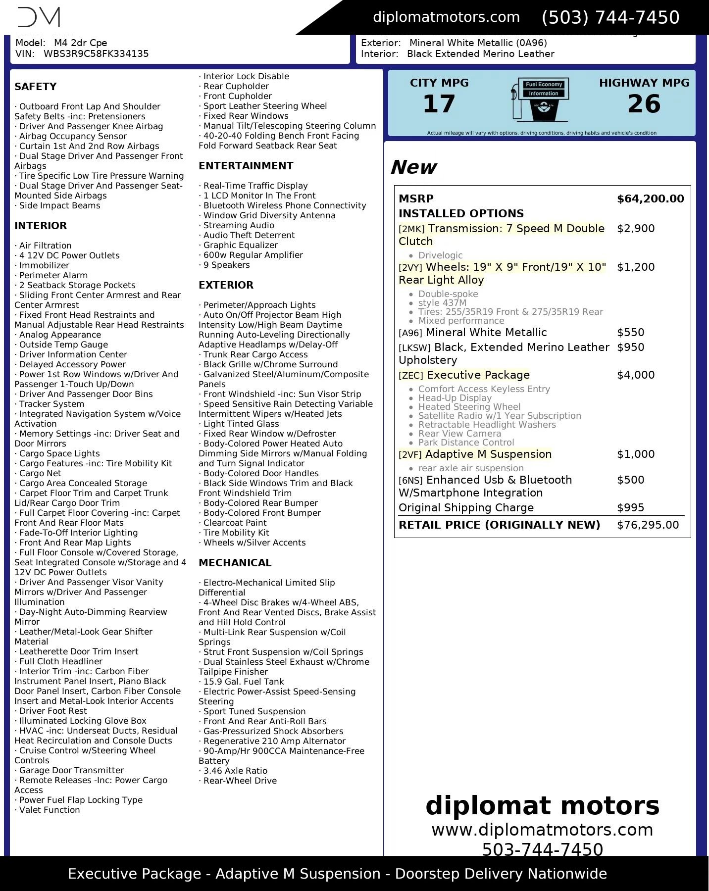 Used 2015 BMW M4 Coupe RWD image 2