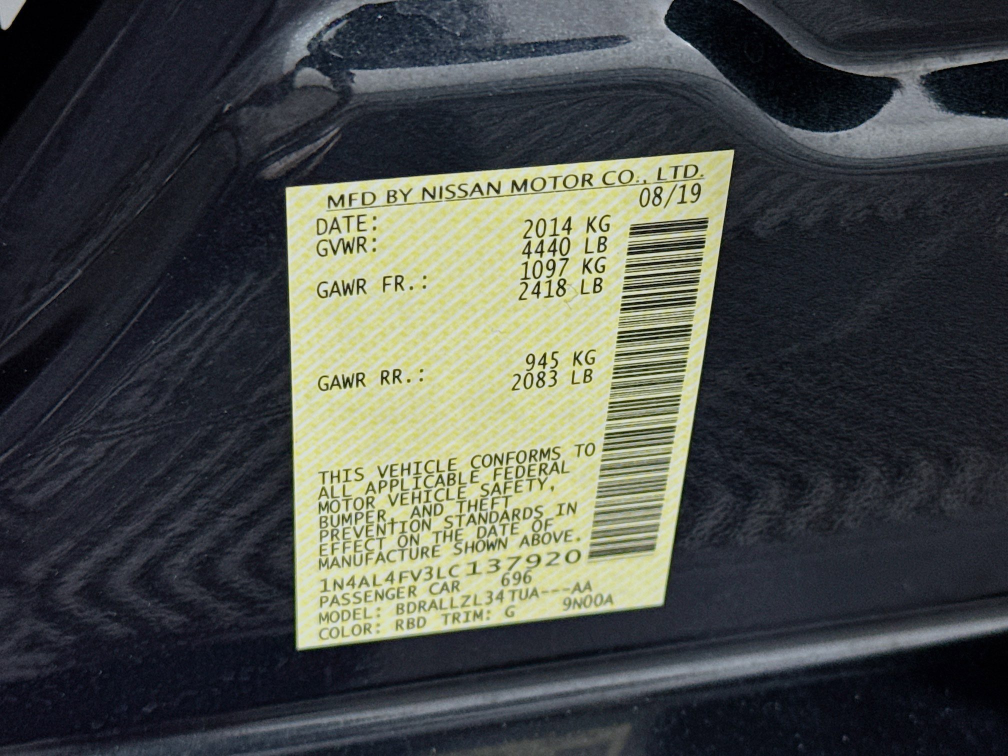 Used 2020 Nissan Altima 2.0 Platinum image 72