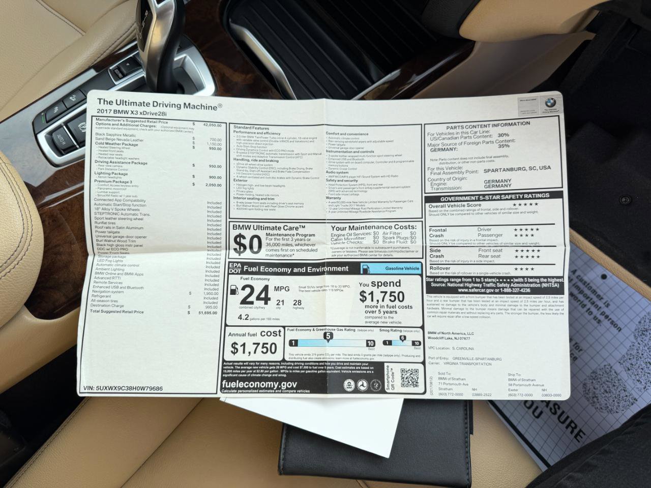 Used 2017 BMW X3 xDrive28i image 58