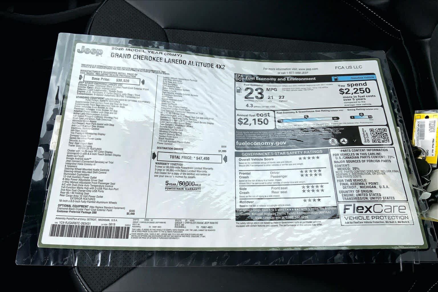 New 2026 Jeep Grand Cherokee Altitude RWD image 18