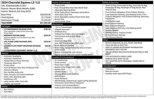 Used 2024 Chevrolet Equinox LS w/ LS Convenience Package AWD/4WD image 23