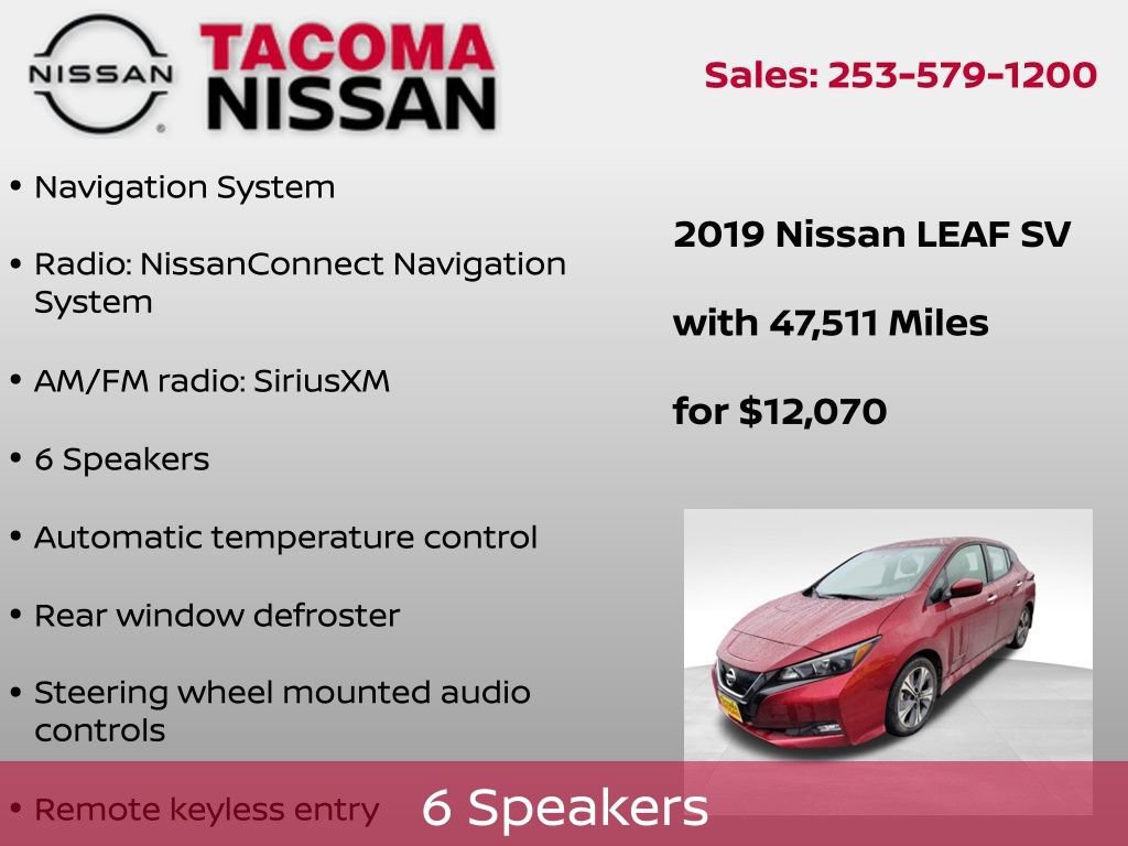 Used 2019 Nissan Leaf SV image 7