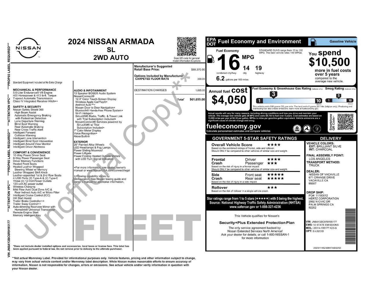 Used 2024 Nissan Armada SL RWD image 38