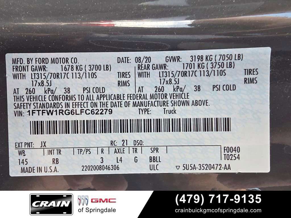 Used 2020 Ford F150 Raptor w/ Equipment Group 802A Luxury AWD/4WD image 32