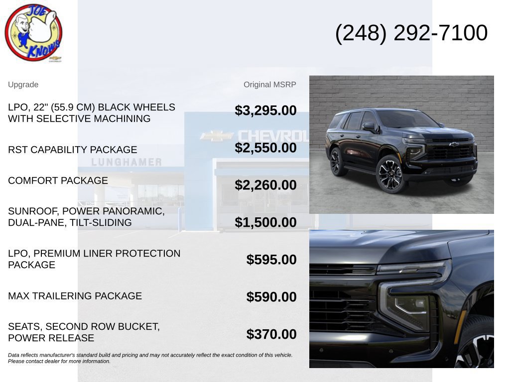 New 2026 Chevrolet Tahoe RST w/ RST Capability Package AWD/4WD image 5