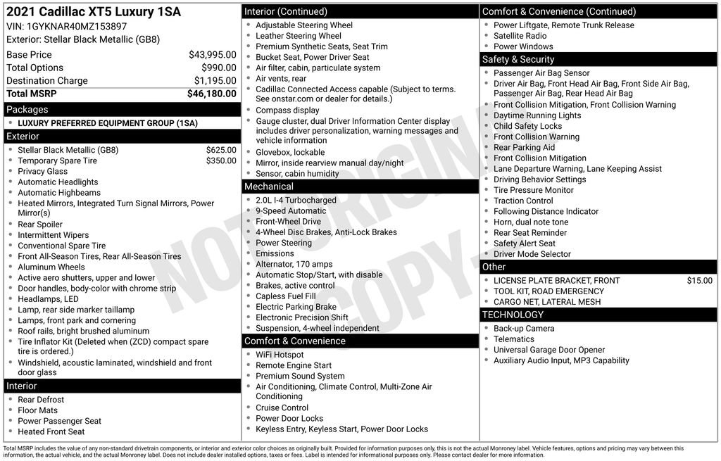 Used 2021 Cadillac XT5 Luxury image 35
