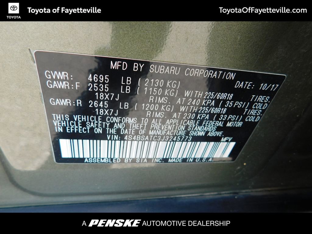 Used 2018 Subaru Outback 2.5i Touring w/ Popular Package #3 image 9