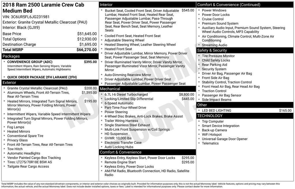 Used 2018 RAM 2500 Laramie w/ Convenience Group image 11