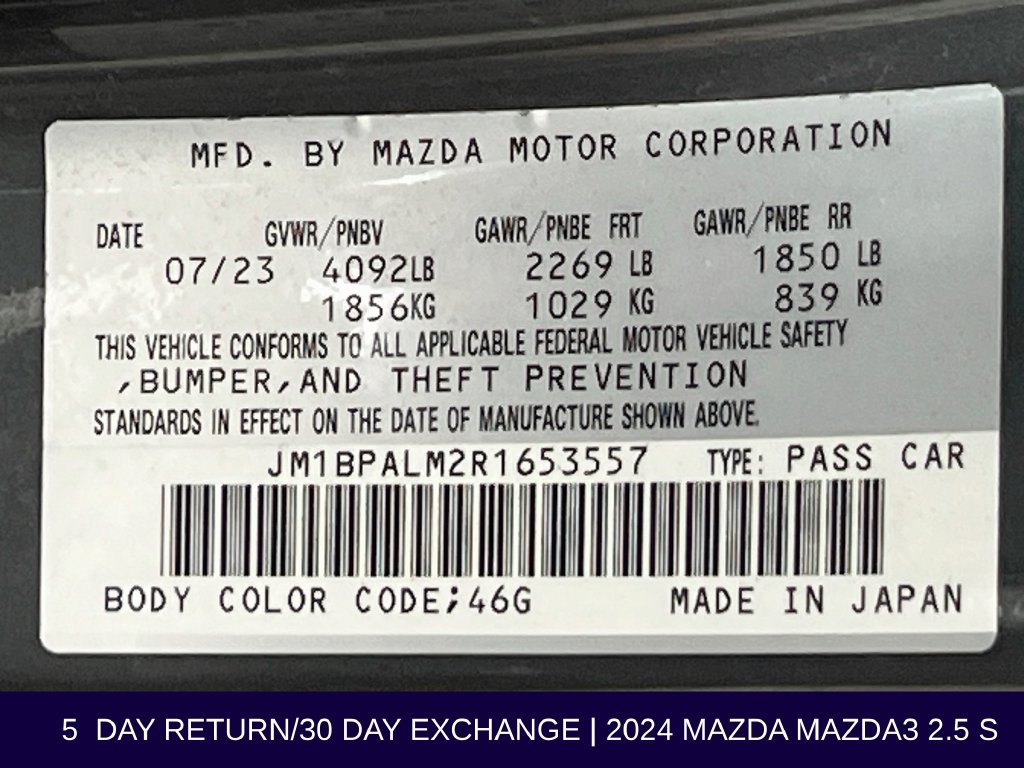Used 2024 MAZDA MAZDA3 s FWD image 36