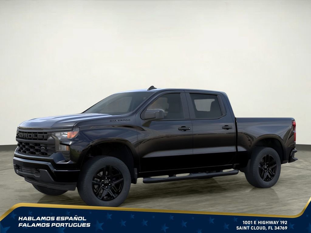 New 2026 Chevrolet Silverado 1500 Custom w/ Turbomax Blackout Package RWD image 3