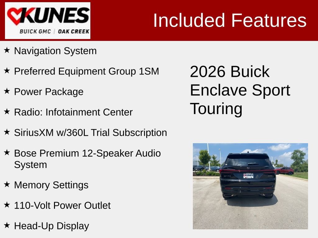 New 2026 Buick Enclave Sport Touring w/ Power Package image 2