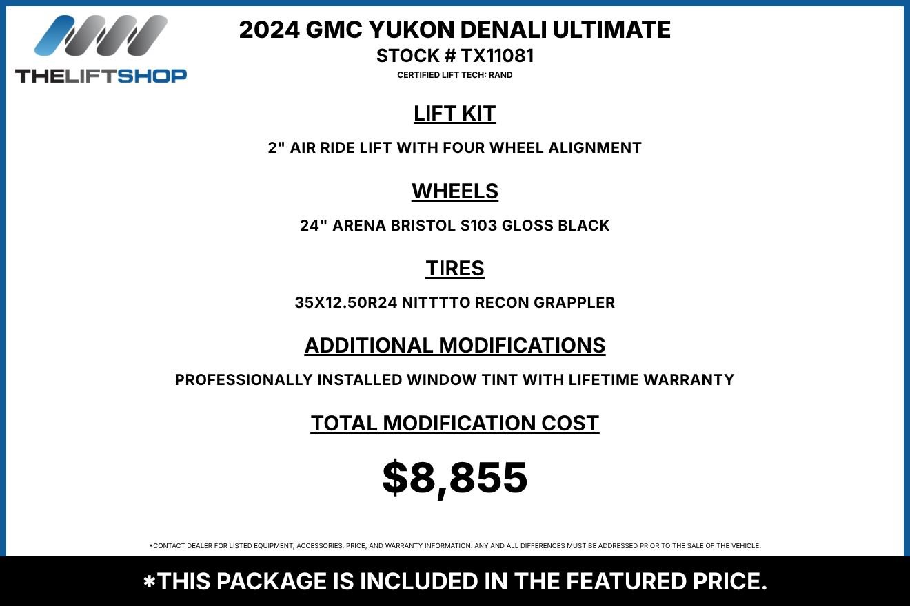 Used 2024 GMC Yukon Denali Ultimate w/ LPO, Floor Liner Package AWD/4WD image 2