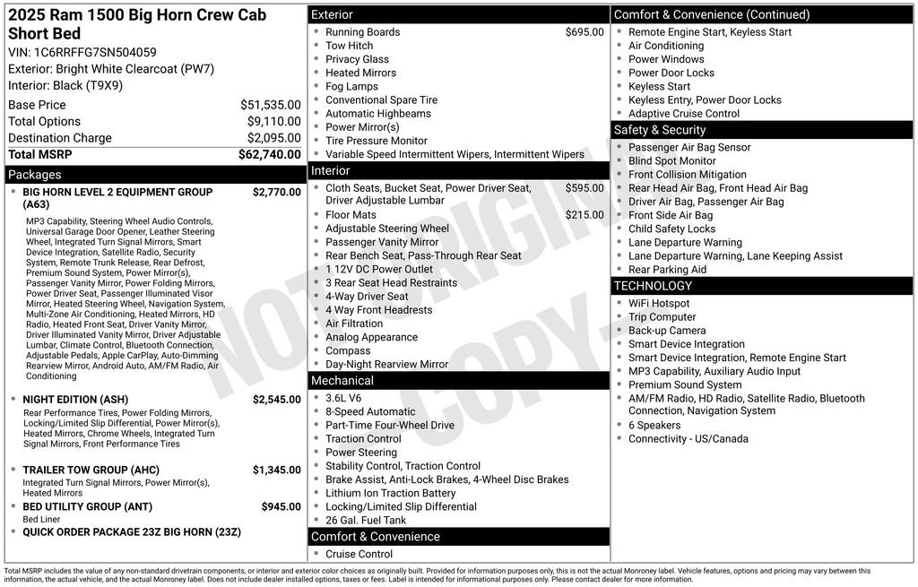 Used 2025 RAM 1500 Big Horn AWD/4WD image 48